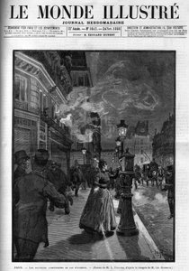 Die neuen Feuermelder in Paris 1888. Titelblatt der „Die illustrierte Welt“ von 1888