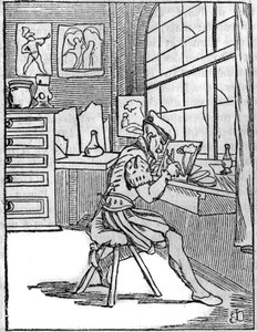 Der Glasmaler (Vitripictor) im 16. Jahrhundert von French School