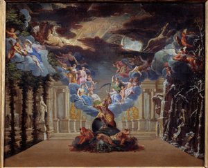 Der Palast der Zeit, Dekor des Prologs von „Atys“ von Jean Baptiste Lully von French School