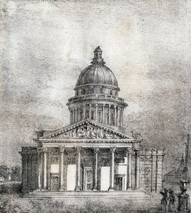 Das Pantheon - „Alphabet Picturesque des Monumens de Paris“ um 1840 (Gravur) von French School