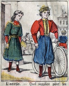 Die sieben Todsünden: Neid. Epinal Imaging Ende des 19. Jahrhunderts. (I sette peccati o vizi capitali) von French School