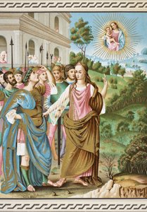 Die Sibylle von Tiburtis kündigt Augustus das Kommen Jesu Christi an, aus 