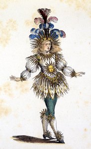 Der Sonnenkönig im Theaterkostüm. 18. Jahrhundert von French School