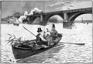 Die Umgebung von Paris, ein Sonntag in Argenteuil 1887
