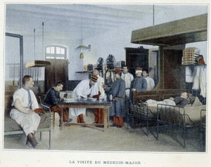 Der Besuch des Oberarztes - in „Album militaire“ - Infanterie: interner Dienst von French School