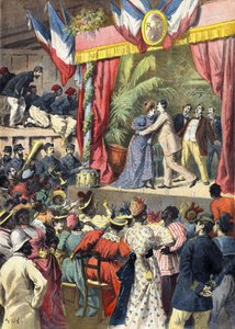 Theateraufführung auf der Bühne in Dakat von French School