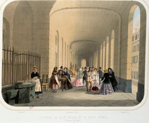 Thermalismus: Ansicht der Quelle des großen Gitters und des Chomel-Brunnens, Galerie des Nordens von French School
