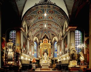 Thierenbach (68) - Innenraum der Kathedrale Notre-Dame de Alsace - Das Schiff von French School