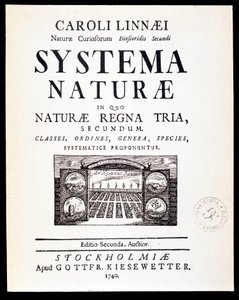 Titelseite „Systema naturae“ von Linné von French School