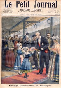 Titelseite, die die Präsidialreise von Félix Faure nach Großbritannien darstellt, Illustration aus dem illustrierten Supplement von Le Petit Journal, 23. August