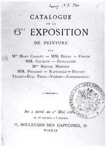 Titelseite des Katalogs der 6. Impressionistenausstellung, 1881