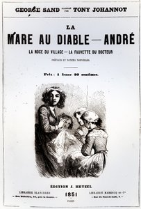 Titelseite von Der Teufelspool von George Sand, illustriert von Tony Johannot, 1851 von French School