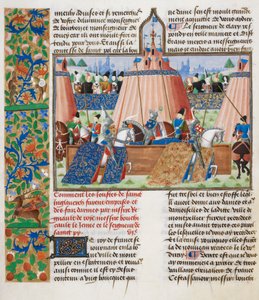 Turnier, aus Froissarts Chronik, Bd. IV, Ende des 15. Jahrhunderts