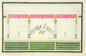 Vertrag des Nawab mit den Briten in Benares 1765, bei dem Gentil anwesend war, aus dem Gentil-Album, veröffentlicht 1774 von French School