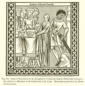 Typ des Henkers bei der Enthauptung von Johannes dem Täufer von French School