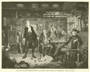 Eine Szene aus der Komödie von Erasmus Montanus von French School