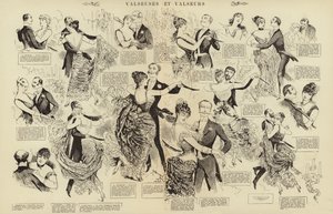 Valseuses et valseurs (Gravur) von French School