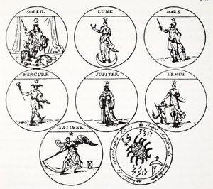 Verschiedene Arten von Talismane von French School