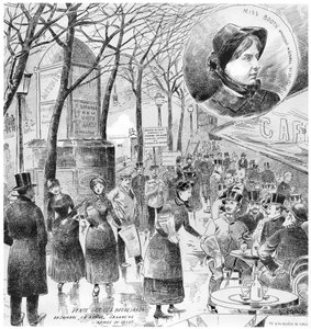 Verkauf auf den Boulevards der Zeitung En avant von French School