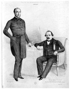 Victor Schoelcher (geb. 1804) und Francois-Auguste Perrinon (geb. 1822), Abgeordnete von Guadeloupe und Martinique, 1849