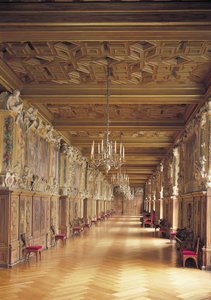 Blick entlang der Galerie von Franz I, 1530-40