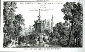 Ansicht des Kiosks in Rambouillet, aus Jardins Anglo-Chinois a la mode von George Louis le Rouge, veröffentlicht 1775-78
