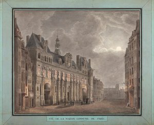Ansicht des Maison Commune von Paris, zwischen 1790-95 von French School