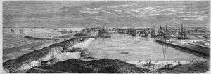 Ansicht der Stadt Saint Nazaire (Loire Atlantique, 44) von French School