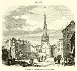 Ansicht von Harfleur, Département Seine-Maritime von French School