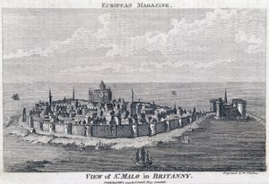 Ansicht von St. Malo - Gravur von Thomas