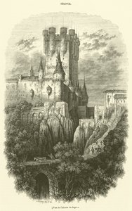 Ansicht des Alcázar von Segovia (Gravur) von French School