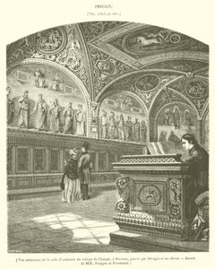 Innenansicht des Audienzsaals des Kollegiums von Perugia von French School