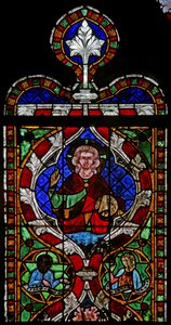 Fenster N-chapA mit Christus von French School