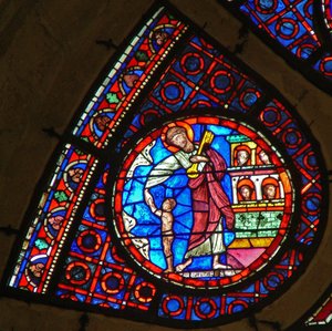Fenster Ww mit Darstellung von St. Peter mit dem Schlüssel zum Himmel