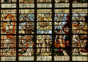 Fenster mit Szenen aus dem Buch der Offenbarung von French School