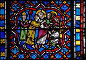 Fenster s2-L, der Verrat durch Judas von French School
