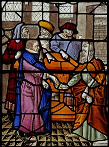 Fenster s3, Judas erhält die 30 Silberlinge von French School
