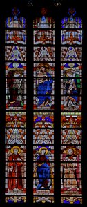 Fenster w0, Christus und fünf Heilige einschließlich St. Helena darstellend
