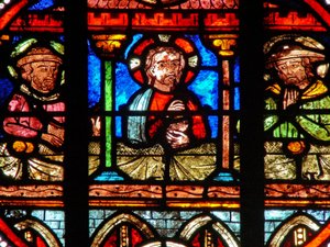 Fenster w0, Auferstehungsszene: Das Abendmahl in Emmaus