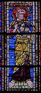 Fenster w101 mit St. Johannes dem Täufer von French School