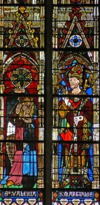 Fenster w101, St. Valerie und Erzbischof Martianus von French School