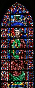 Fenster w102 mit Darstellung von St. Petrus von French School