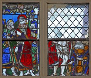 Fenster w103, Darstellung des Weges nach Emmaus von French School