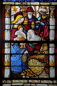 Fenster w10, Anbetung der Heiligen Drei Könige von French School