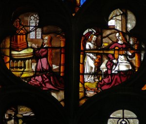 Fenster w120, die Verkündigung (an St. Anna?) von French School