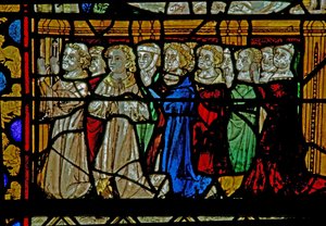 Fenster w12 mit einer großen Gruppe von Spendern von French School