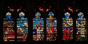 Fenster w136, Szenen aus der Geschichte von Daniel von French School