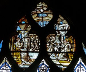 Fenster w13, Jesus mit Martha und Maria