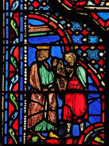 Fenster w14 David spielt Harfe für Saul I Sam XVI 23 von French School