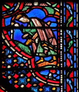 Fenster w14 Tod von Saul I Sam XXXI 4-5 von French School